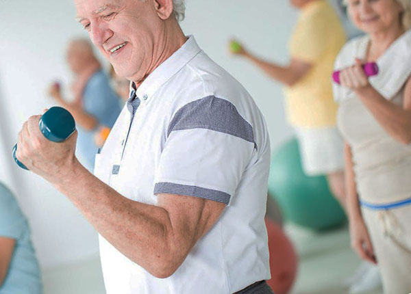 Weight training workout by older people can help them stay physically and emotionally healthy
